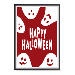 Ezposterprints - Ghosts - Red Halloween Poster ambiance display photo sample