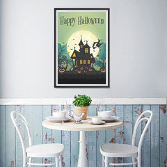 Ezposterprints - Green Moon Halloween Poster - 12x18 ambiance display photo sample