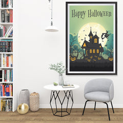 Ezposterprints - Green Moon Halloween Poster - 32x48 ambiance display photo sample