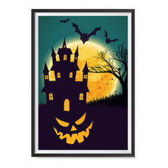 Ezposterprints - Smiling Pumpkin Halloween Poster ambiance display photo sample