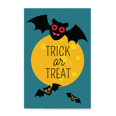 Ezposterprints - Trick Or Treat - Bats Halloween Poster ambiance display photo sample
