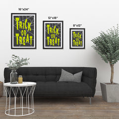 Ezposterprints - Trick Or Treat - Green Halloween Poster