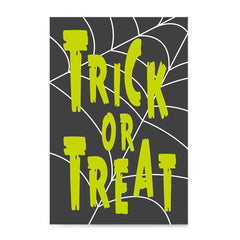 Ezposterprints - Trick Or Treat - Green Halloween Poster ambiance display photo sample