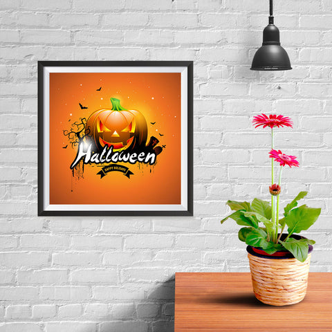 Ezposterprints - Big Pumpkin Halloween Poster - 10x10 ambiance display photo sample