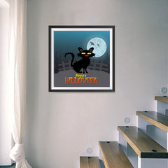 Ezposterprints - Black Cat Halloween Poster - 16x16 ambiance display photo sample