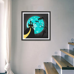 Ezposterprints - Blue Moon Halloween Poster - 16x16 ambiance display photo sample