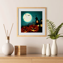 Ezposterprints - Blue Night Halloween Poster - 12x12 ambiance display photo sample