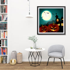 Ezposterprints - Blue Night Halloween Poster - 32x32 ambiance display photo sample