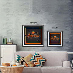 Ezposterprints - Framed Pumpkin Halloween Poster ambiance display photo sample