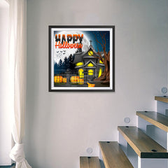 Ezposterprints - Lighted House Halloween Poster - 16x16 ambiance display photo sample