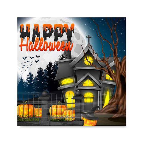 Ezposterprints - Lighted House Halloween Poster
