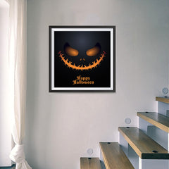 Ezposterprints - Pumpkin Face Halloween Poster - 16x16 ambiance display photo sample