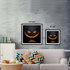 Ezposterprints - Pumpkin Face Halloween Poster ambiance display photo sample