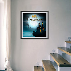 Ezposterprints - Wolf and Bats Halloween Poster - 16x16 ambiance display photo sample