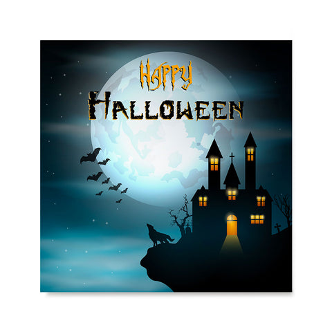Ezposterprints - Wolf and Bats Halloween Poster