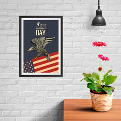 Ezposterprints - July IV Eagle 2 - Retro | Independence Day 4th of July Posters - 08x12 ambiance display photo sample
