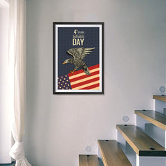 Ezposterprints - July IV Eagle 2 - Retro | Independence Day 4th of July Posters - 16x24 ambiance display photo sample