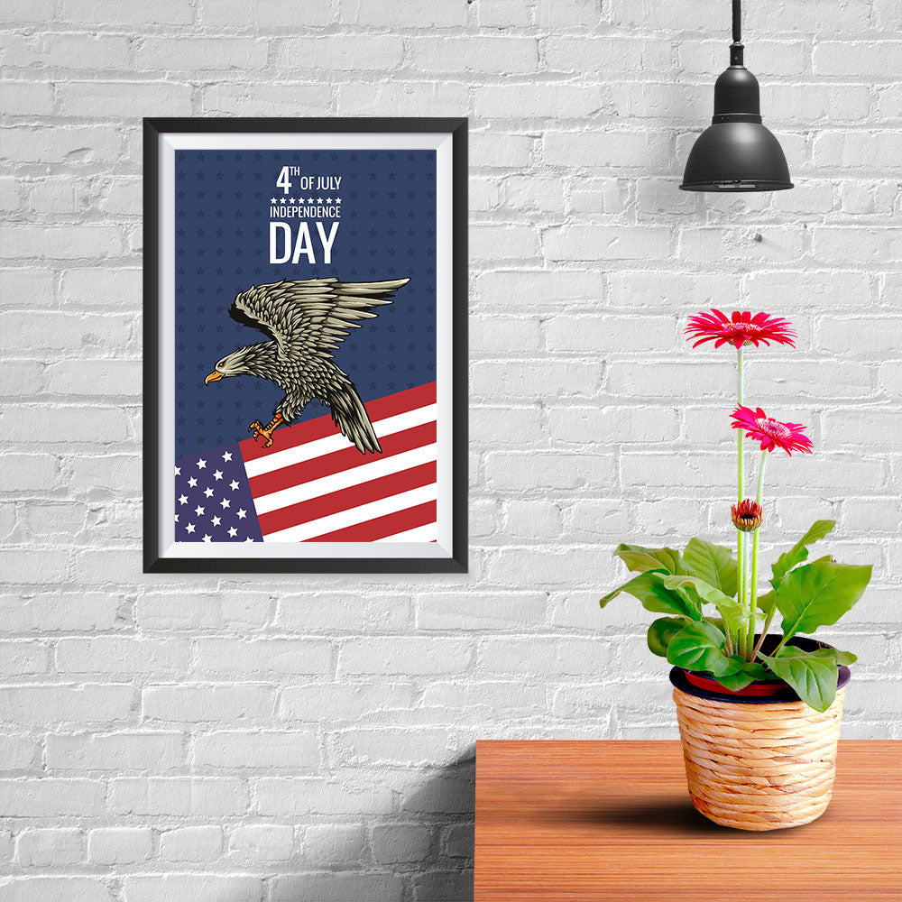 Ezposterprints - July IV Eagle 2 | Independence Day 4th of July Posters - 08x12 ambiance display photo sample