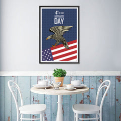 Ezposterprints - July IV Eagle 2 | Independence Day 4th of July Posters - 12x18 ambiance display photo sample