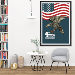 Ezposterprints - July IV Eagle 3 | Independence Day 4th of July Posters - 32x48 ambiance display photo sample