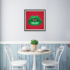 Ezposterprints - The Green - Pop Art Lip - 16x16 ambiance display photo sample
