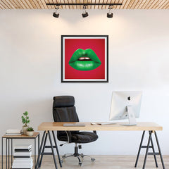 Ezposterprints - The Green - Pop Art Lip - 24x24 ambiance display photo sample