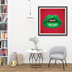 Ezposterprints - The Green - Pop Art Lip - 32x32 ambiance display photo sample
