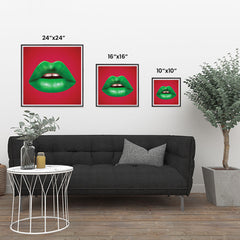 Ezposterprints - The Green - Pop Art Lip ambiance display photo sample