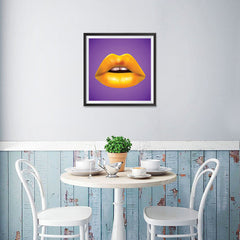 Ezposterprints - The Yellow - Pop Art Lip - 16x16 ambiance display photo sample