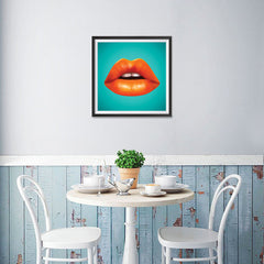 Ezposterprints - The Orange - Pop Art Lip - 16x16 ambiance display photo sample