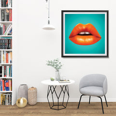 Ezposterprints - The Orange - Pop Art Lip - 32x32 ambiance display photo sample
