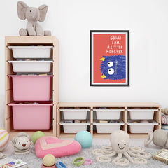 Ezposterprints - Grrr! I Am A Little Monster | The Cute Little Monsters Posters - 16x24 ambiance display photo sample