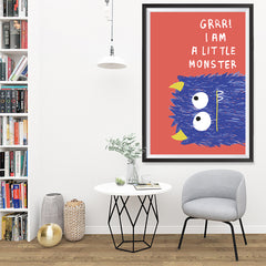 Ezposterprints - Grrr! I Am A Little Monster | The Cute Little Monsters Posters - 32x48 ambiance display photo sample