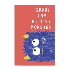 Ezposterprints - Grrr! I Am A Little Monster | The Cute Little Monsters Posters