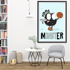 Ezposterprints - Cool Monster | The Cute Little Monsters Posters - 32x48 ambiance display photo sample