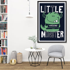 Ezposterprints - Little Awesome Monster | The Cute Little Monsters Posters - 32x48 ambiance display photo sample