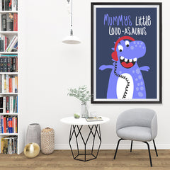 Ezposterprints - Mummys Little Loud-asaurus | The Cute Little Monsters Posters - 32x48 ambiance display photo sample