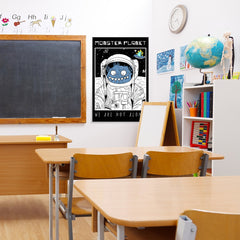 Ezposterprints - Monster Planet, We Are Not Alone | The Cute Little Monsters Posters - 24x36 ambiance display photo sample