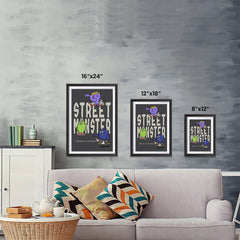 Ezposterprints - Street Monster | The Cute Little Monsters Posters ambiance display photo sample
