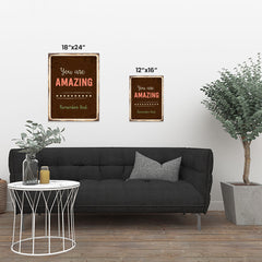 Ezposterprints - Amazing Brown | Retro Metal Design Signs Posters ambiance display photo sample