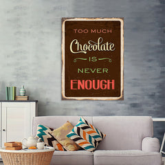 Ezposterprints - Chocolate Brown | Retro Metal Design Signs Posters - 36x48 ambiance display photo sample