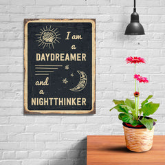 Ezposterprints - Daydreamer Black | Retro Metal Design Signs Posters - 12x16 ambiance display photo sample