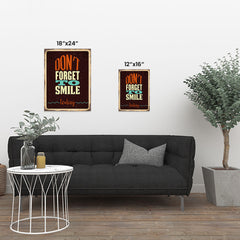 Ezposterprints - Dont Forget Smile | Retro Metal Design Signs Posters ambiance display photo sample