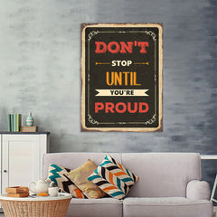 Ezposterprints - Dont Stop | Retro Metal Design Signs Posters - 36x48 ambiance display photo sample