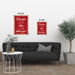 Ezposterprints - Feel Me Red | Retro Metal Design Signs Posters ambiance display photo sample