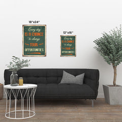 Ezposterprints - Opportunities Green | Retro Metal Design Signs Posters ambiance display photo sample