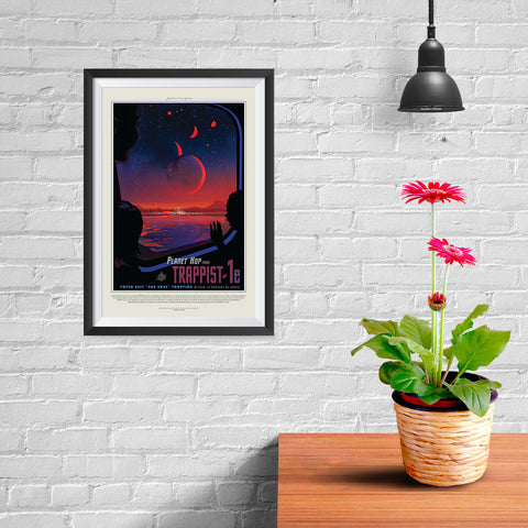 Ezposterprints - Planet hop from Trappist-1e Voted Best Hab Zone Vacation - 08x12 ambiance display photo sample