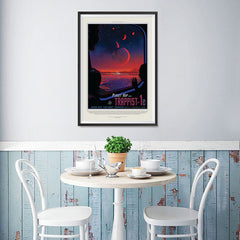 Ezposterprints - Planet hop from Trappist-1e Voted Best Hab Zone Vacation - 12x18 ambiance display photo sample