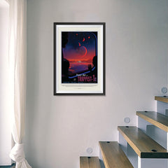 Ezposterprints - Planet hop from Trappist-1e Voted Best Hab Zone Vacation - 16x24 ambiance display photo sample