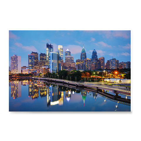 Ezposterprints - Philadelphia Skyline at Night